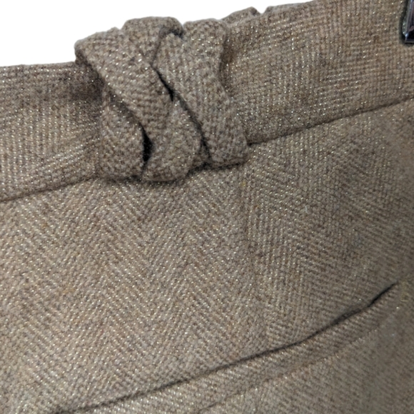 NWT French Connection Lurex Luxe Pants Camel Color Size 12 ✨ - Picture 14 of 14